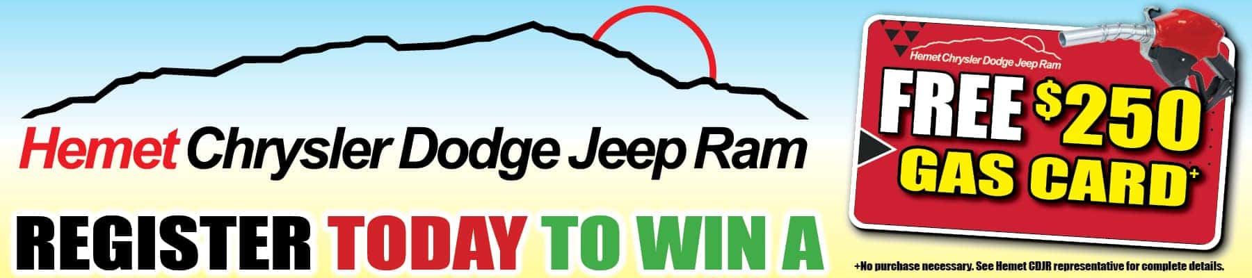 Hemet CDJR Gas Card Promo