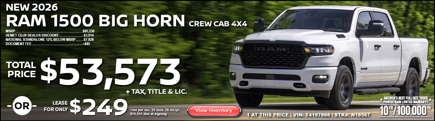 2026 RAM 1500 BIG HORN