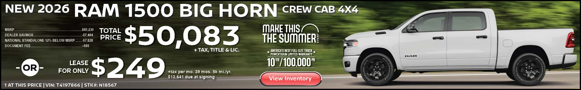 2026 RAM 1500 BIG HORN