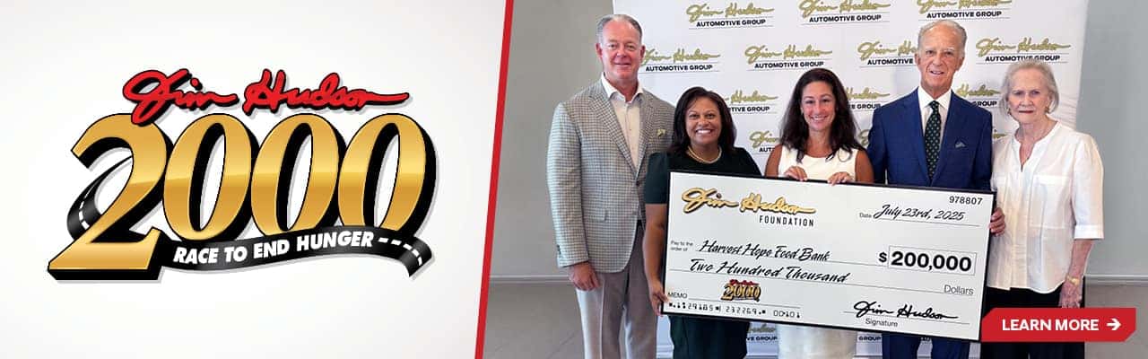 Jim Hudson Harvest Hope charity check
