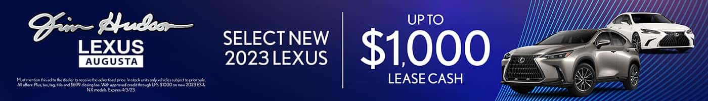 New 2023 Lexus $1,000 Lease Cash