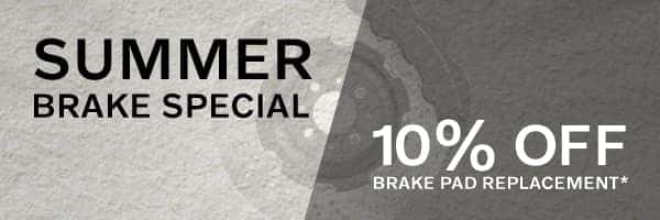 Summer Brake Special | 10% off brake pad replacement