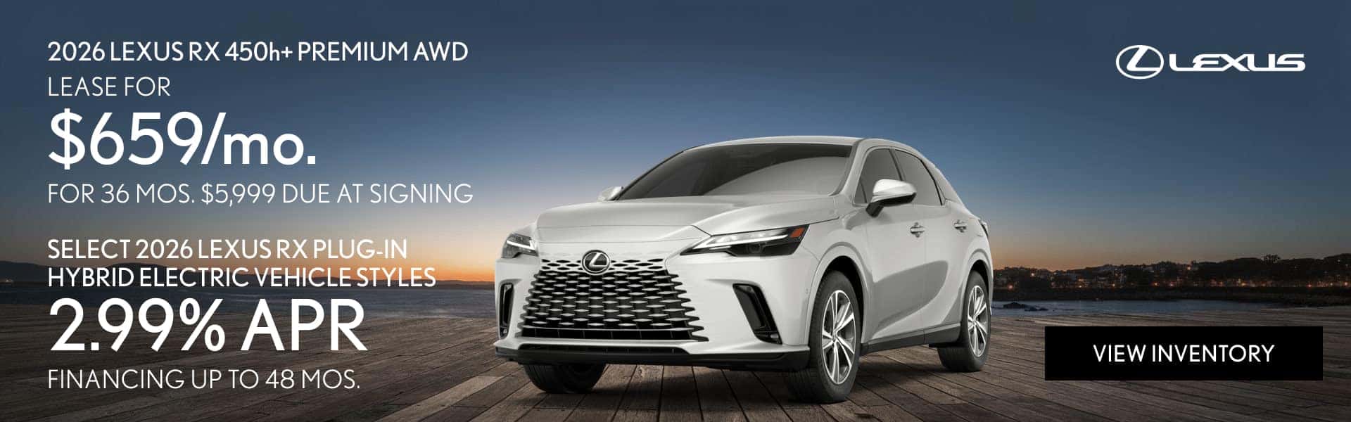 RX special for july displaying a white lexus