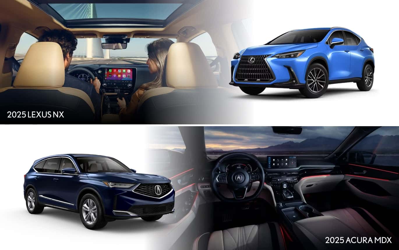 2025 Lexus NX vs. 2025 Acura MDX Interior & Exterior Feel