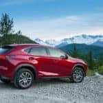 2021 Lexus NX 300h red mountaintop