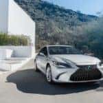 2022 Lexus ES sedan silver White House hillside