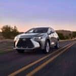 2022 Lexus NX 350h silver highway