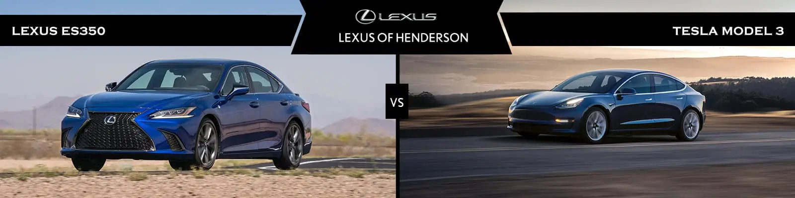 Compare Lexus ES to Tesla Model 3 - Luxury Sedan Competition - Nevada