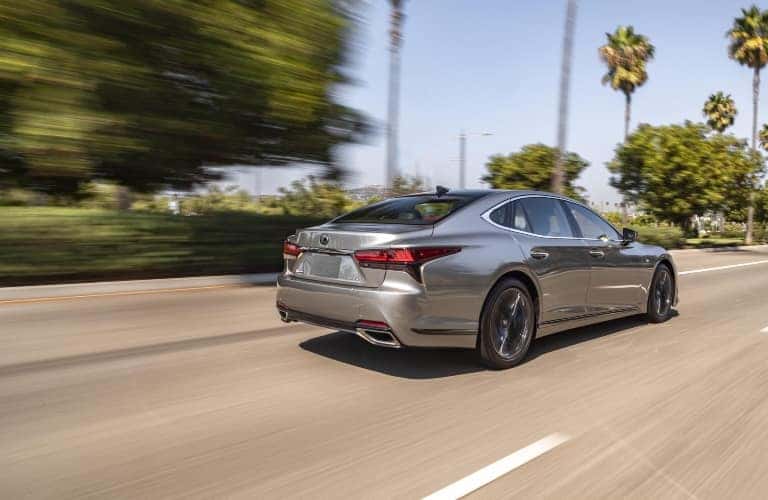 2023 Lexus LS F-Sport Silver Exterior on Road