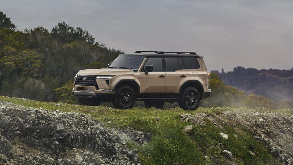 Upcoming 2024 Lexus GX Parked Near a Cliff