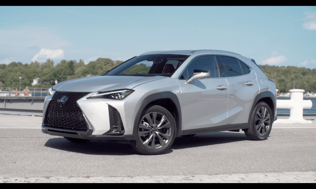 2021 Lexus UX Parked in a lot on a marina