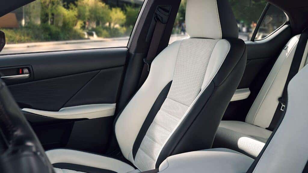 interior of 2024 Lexus IS 500 F Sport in white