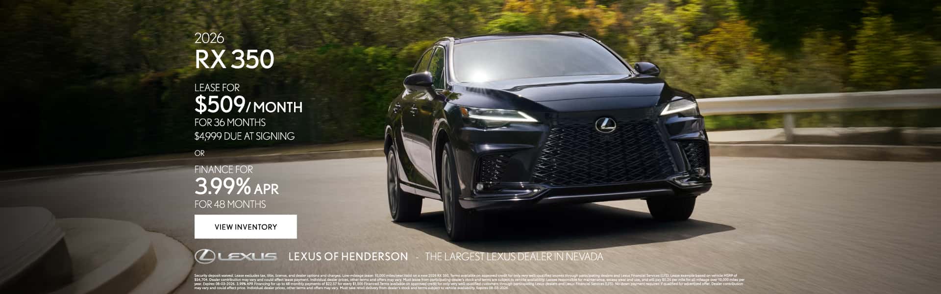 New 2026 RX 350