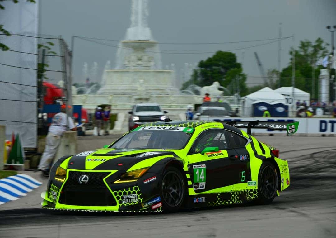 Lexus RC F GT3 on Belle Isle Detroit Sports race track