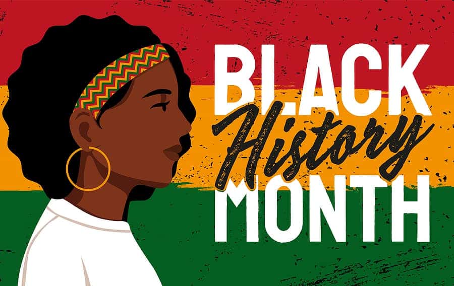 Black History Month Graphic Poster Woman's profile