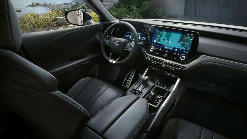 Lexus TX Interior Cockpit with view of the Touch Screen and Driver's Column