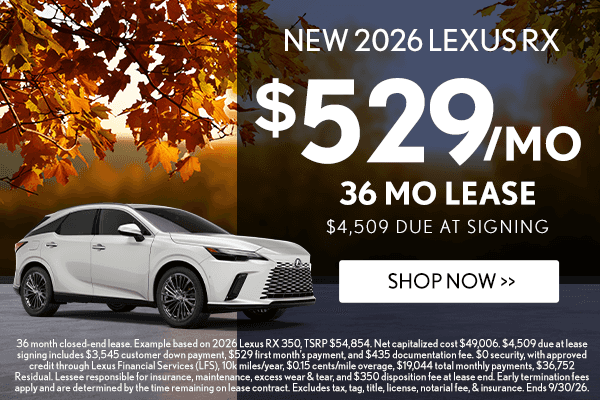 New 2026 Lexus RX