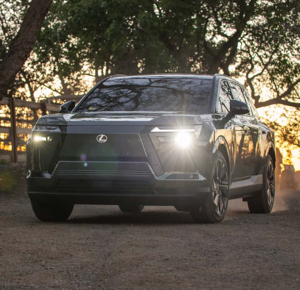 Lexus luxury SUV packed for a fall road trip near New Orleans, LA