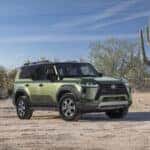 Green Metallic Lexus GX in the desert