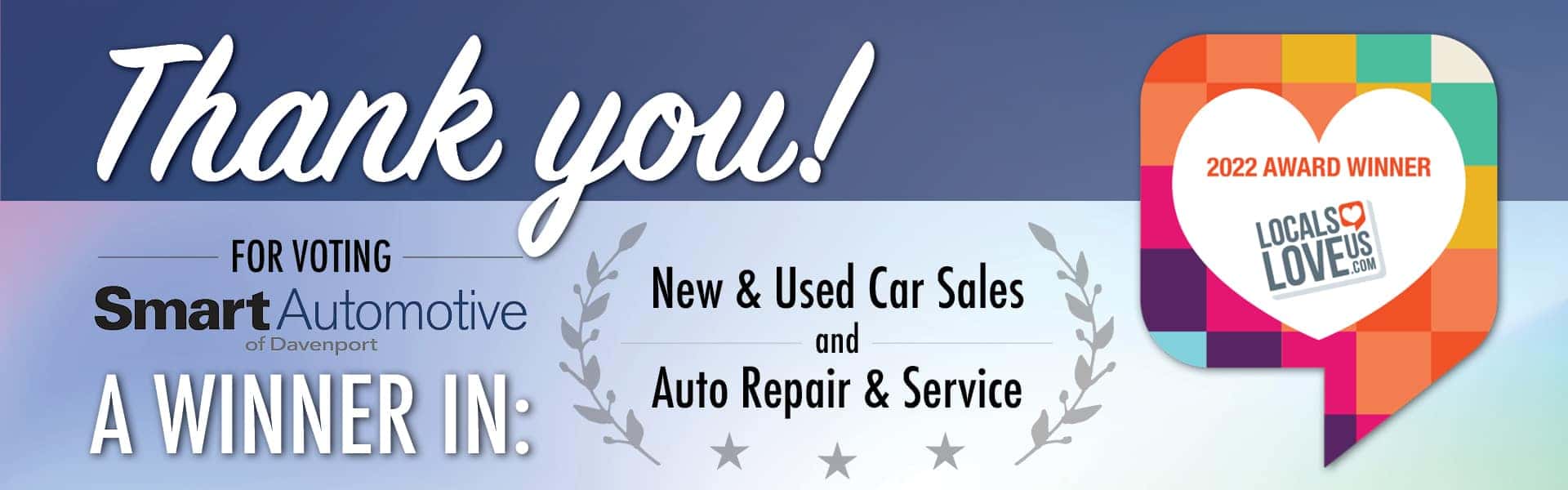 Voted Winner in Sales & Service