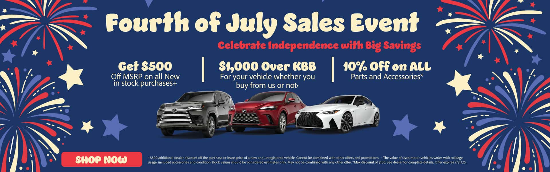 4th of July Sale Event