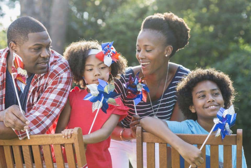 Family celebrating Memorial Day