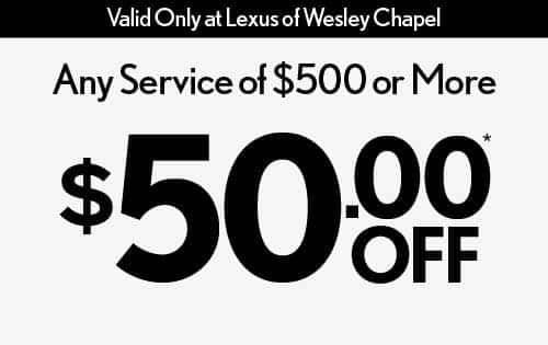 Any service of $500 or more - $50.00 off