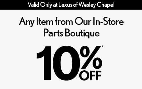 Any item in our Parts Boutique - 10% off