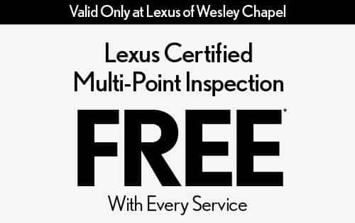 Lexus Certified Multi-Point Inspection - Free