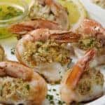 Creamy Crab Stuffed Jumbo Shrimp with Lemon Garlic Butter