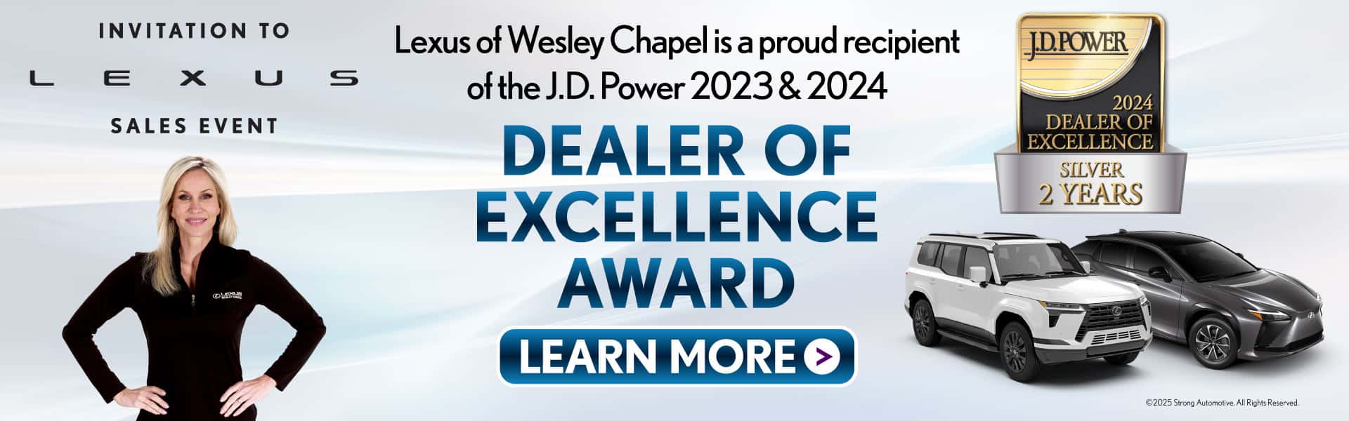 Lexus Of Wesley Chapel Awarded JD Power Dealer of Excellence 2023 and 2024