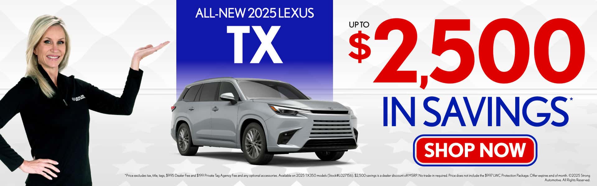 ALL NEW 2025 LEXUS TX Up to $2,500 in Savings*