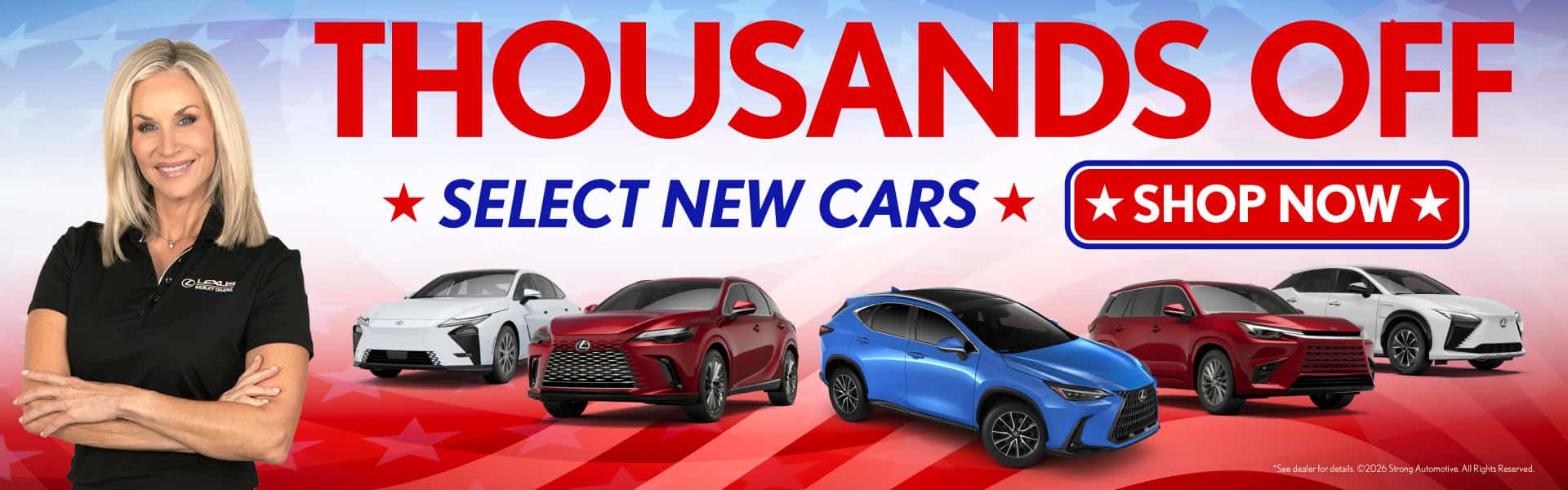 Celebrating Fourth of July America's 250 Thousands off select new cars