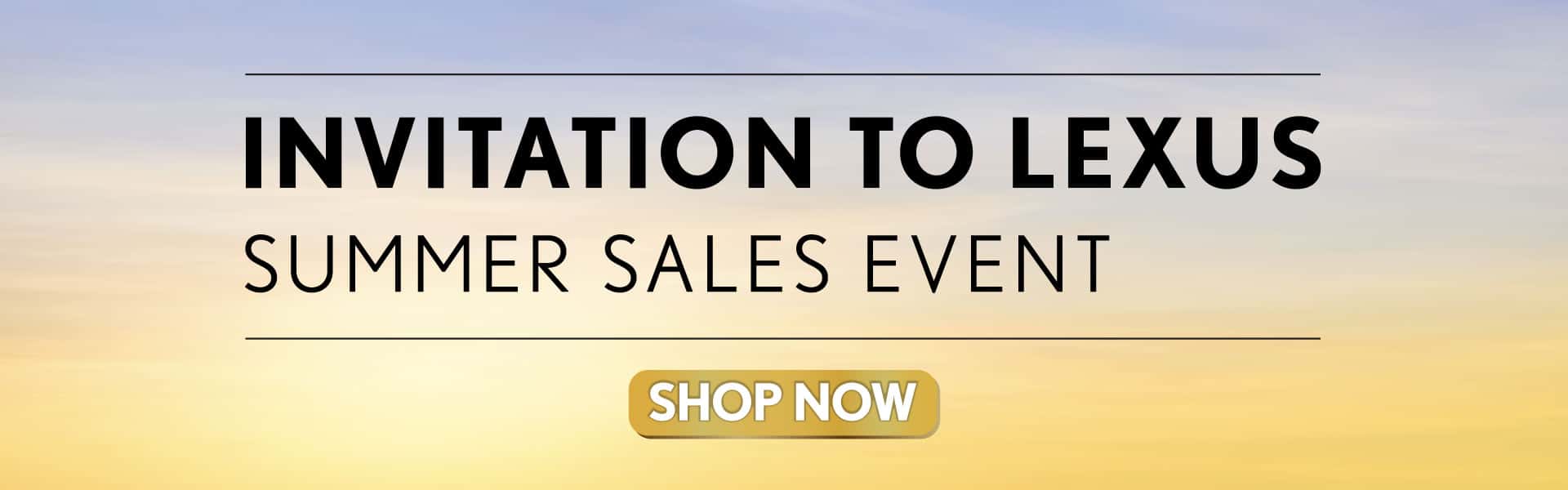 Invitation to Lexus Summer Sales Event