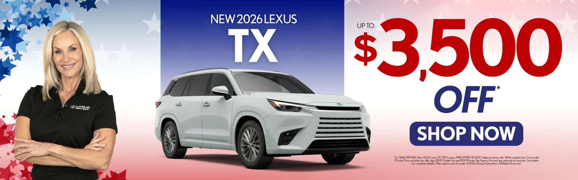 New 2026 Lexus TX Up to $3,500 off *