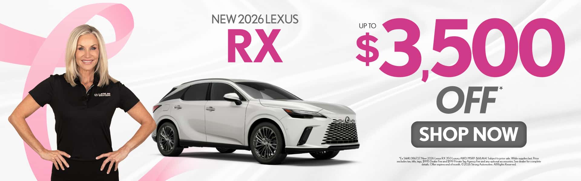 New 2026 Lexus RX UP to $3,500 off*