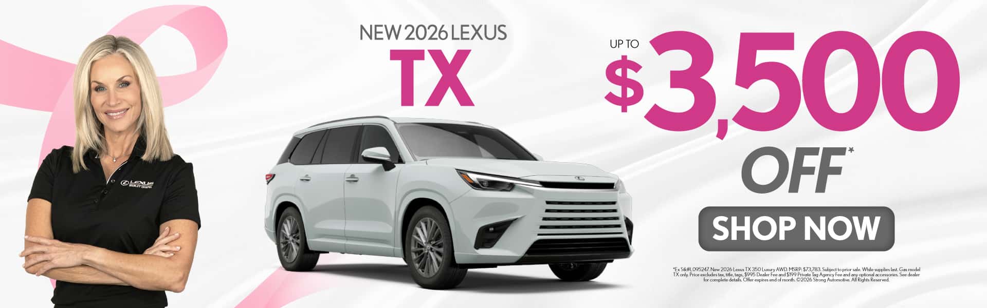 New 2026 Lexus TX Up to $3,500 off *
