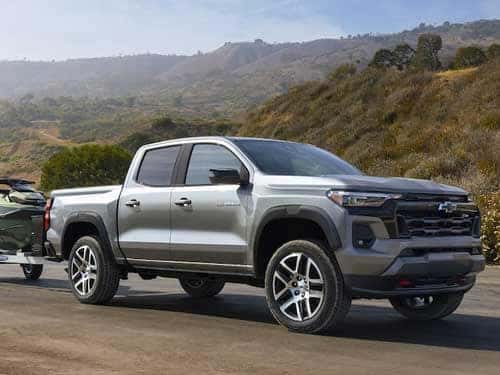 2023 Chevrolet Colorado towing a jet ski