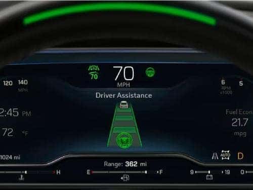 2023 Chevrolet Suburban close up view of hands free driving feature
