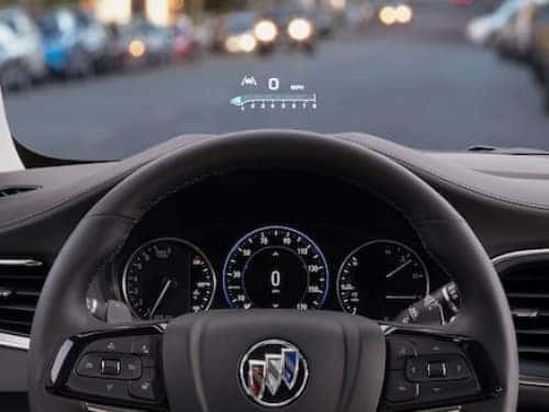 2024 Buick Enclave close up view of head up display