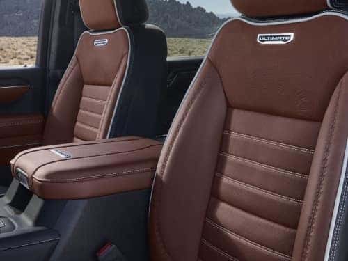 2024 GMC Sierra HD close up view of front seats