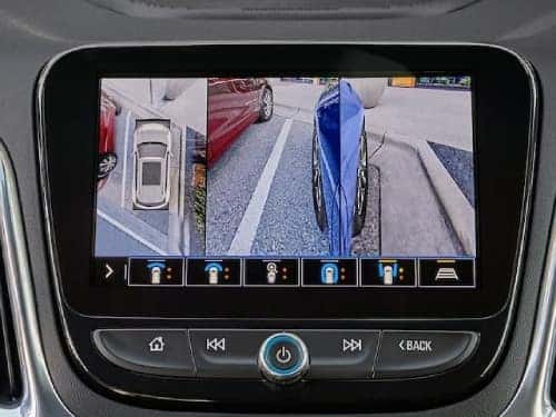 2024 Chevrolet Equinox close up view of touchscreen display showing rear camera view
