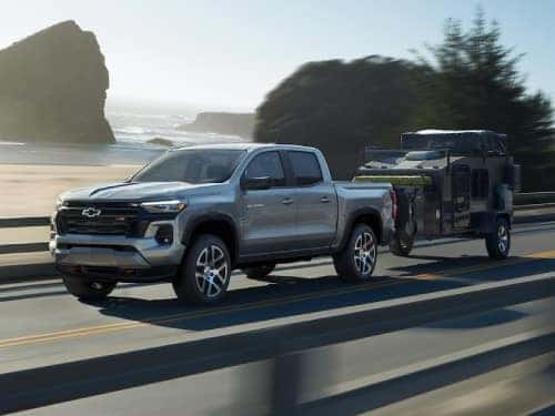 2024 Chevrolet Colorado towing a small trailer