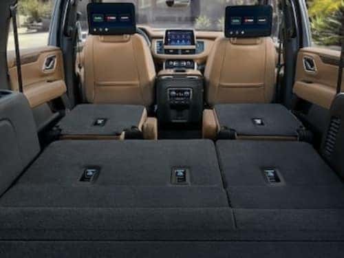 2024 Chevrolet Suburban view of back seats down showing large cargo space