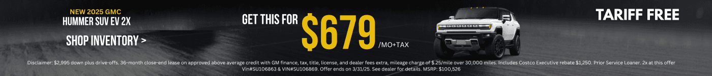 GMC Hummer SUV - Tariff Free