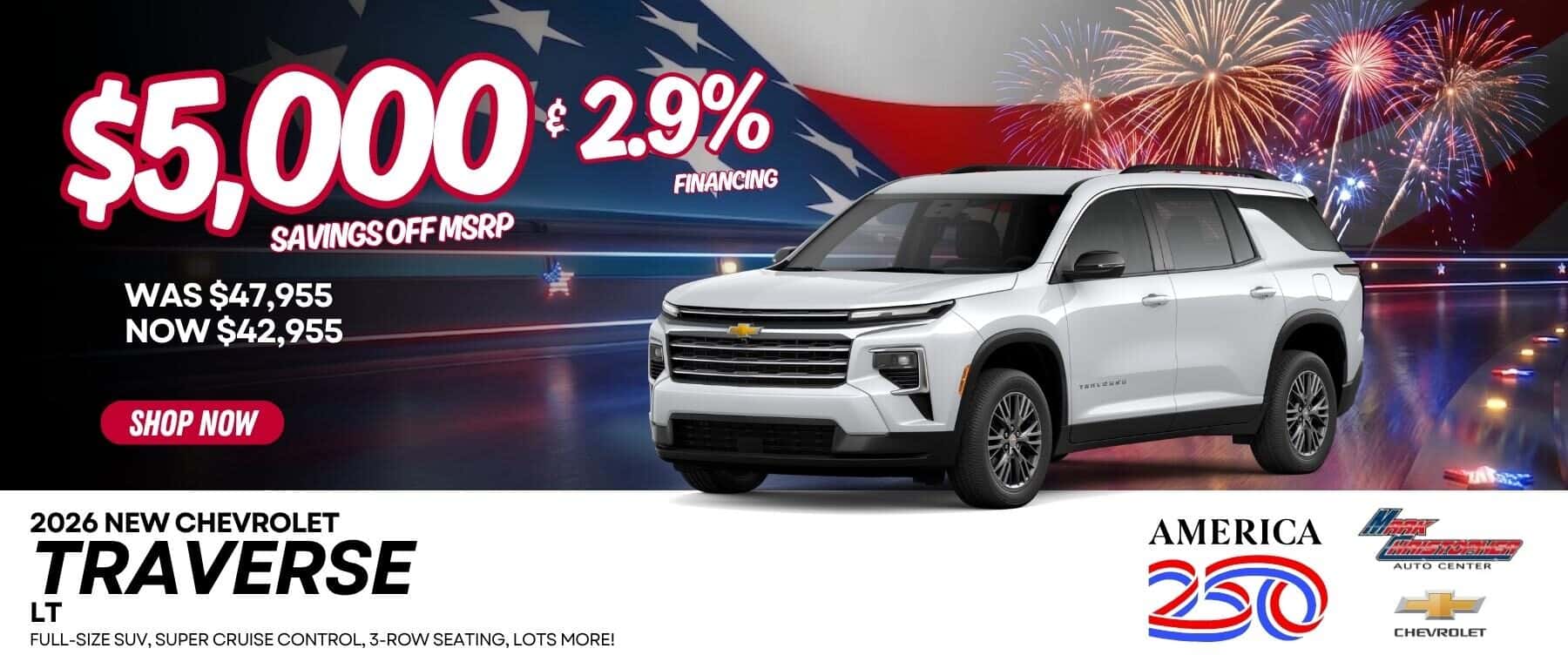 2026 NEW Chevrolet Traverse LT