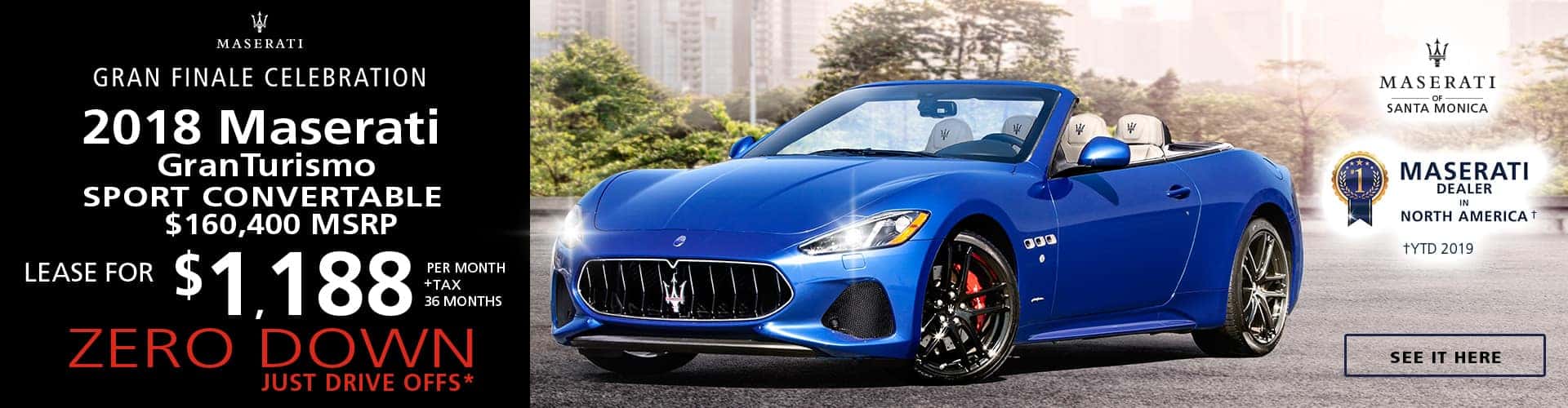 2018 Maserati GranTurismo Convertible Special Offer