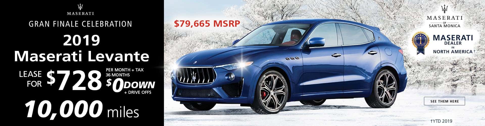 2019 Maserati Levante Special Offer