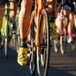 Cycling competition,cyclist athletes riding a race