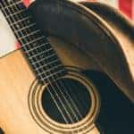 guitar with hat